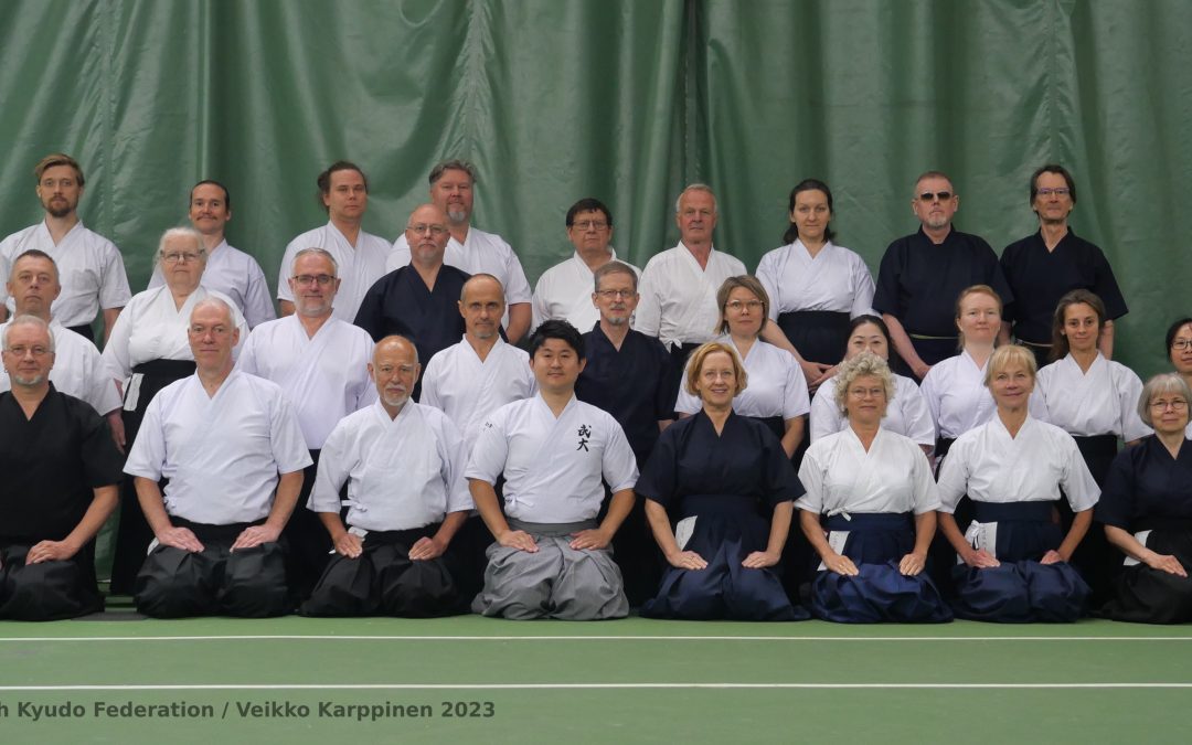 Kyudo seminaras Helsinkyje 2023 liepa